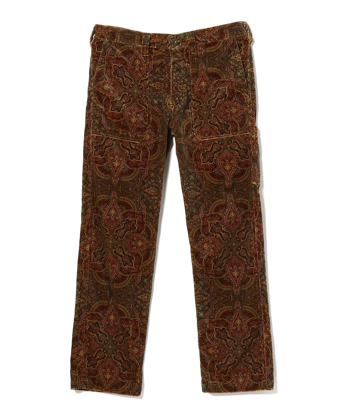 ts(s) ティーエスエス / Kerala Print Cotton Velvet Cloth Fatigue Pants パンツ MEN BROWN 2 ts(s) ティーエスエス / Kerala Print Cotton Velvet Cloth Fatigue Pants パンツ MEN BROWN 2