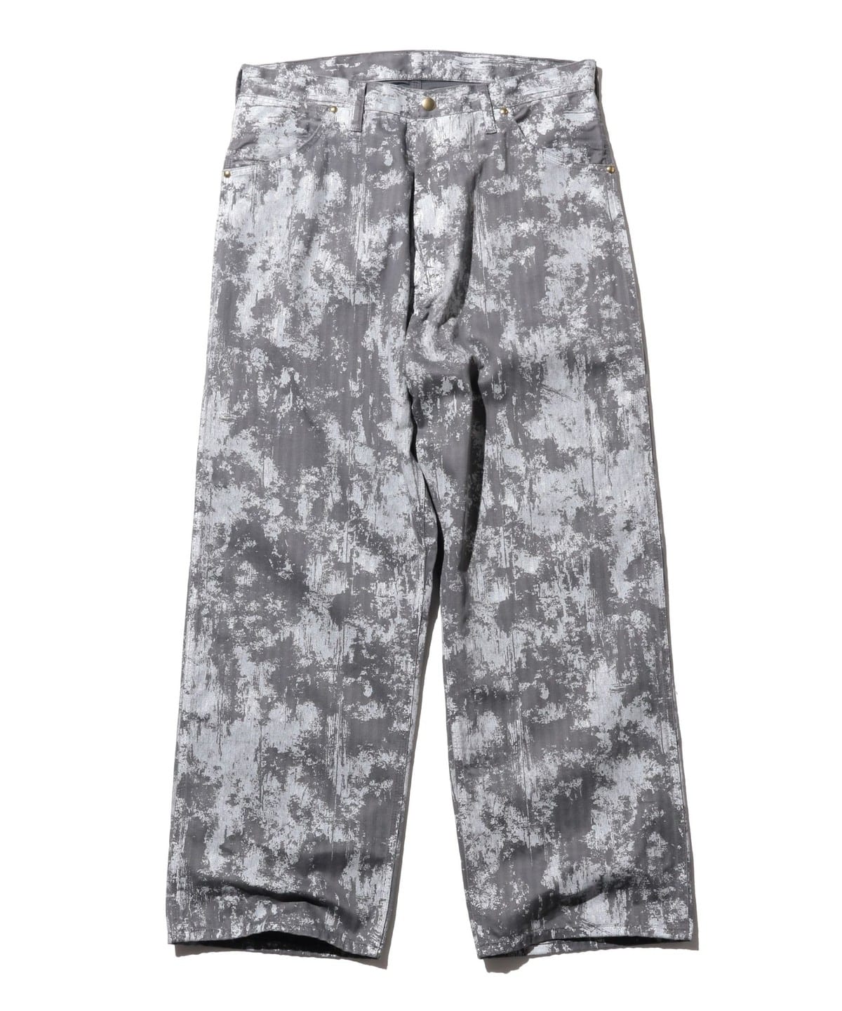 P-Man Pants Supima Herringbone on Paint Print パンツ MEN GREY XL