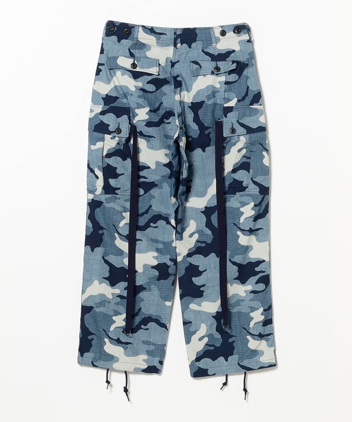 パンツ BEAMS PLUS 6 Pocket Ripstop Camo Print BEAMS PLUS（ビームス プラス）MIL 6 Pocket Indigo Ripstop Discharge