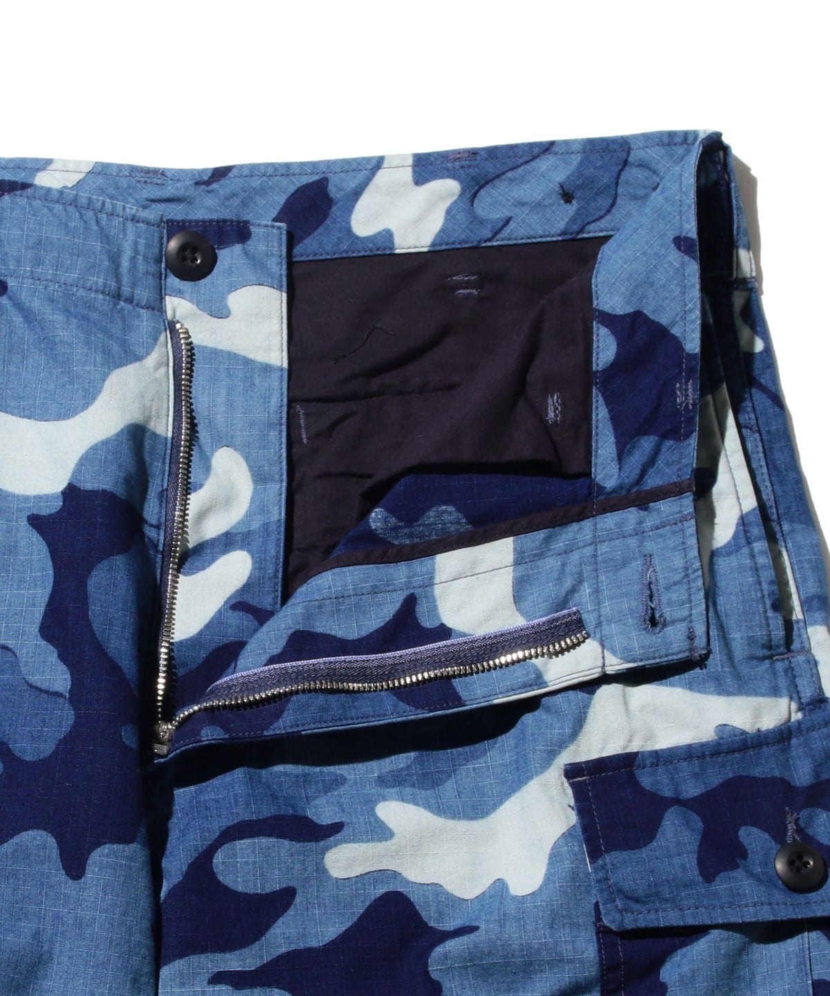 BEAMS PLUS（ビームス プラス）MIL 6 Pocket Indigo Ripstop Discharge