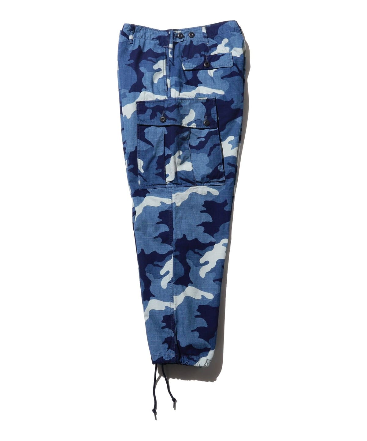 パンツ BEAMS PLUS 6 Pocket Ripstop Camo Print BEAMS PLUS（ビームス プラス）MIL 6 Pocket Indigo Ripstop Discharge