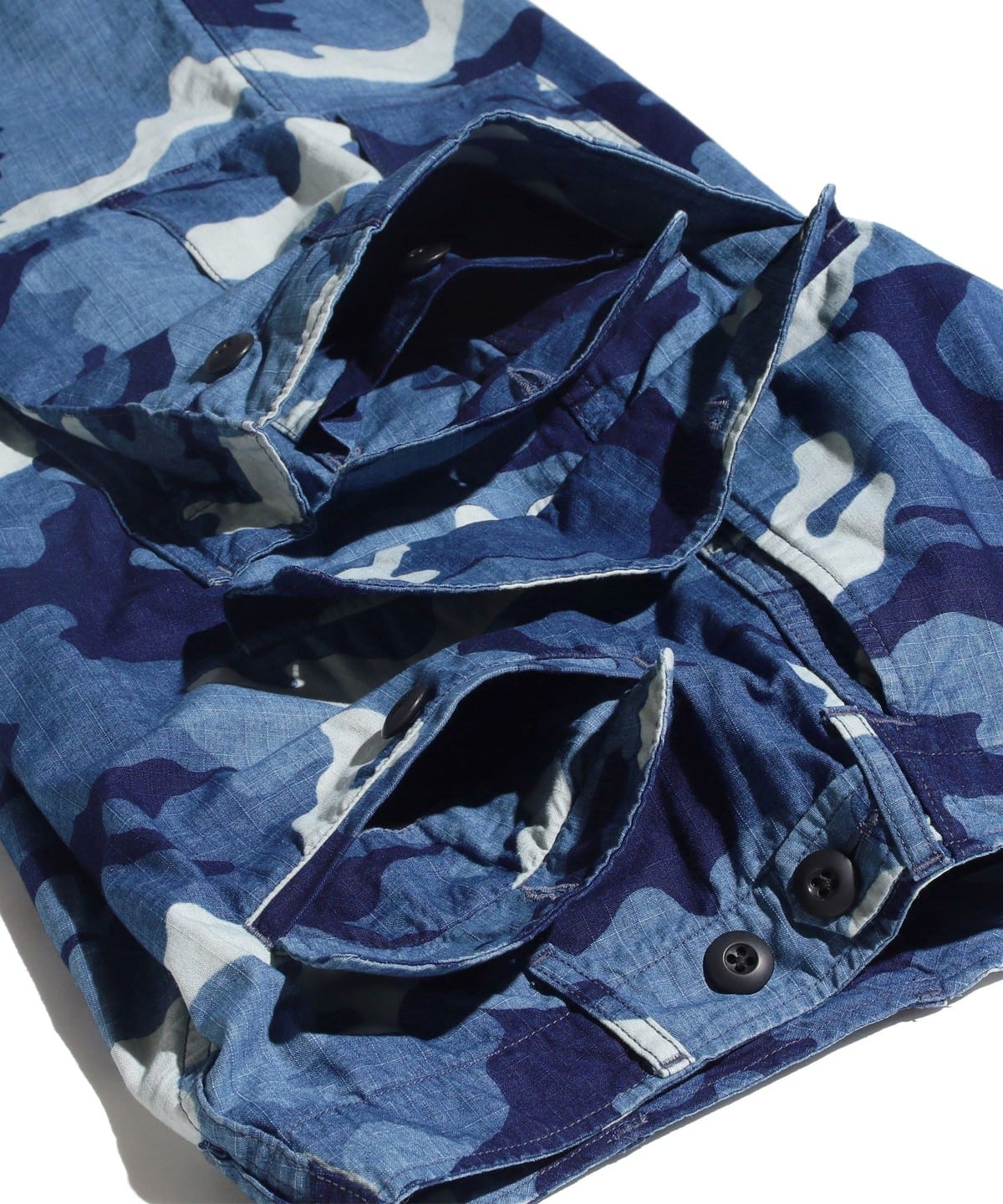 BEAMS PLUS（ビームス プラス）MIL 6 Pocket Indigo Ripstop Discharge