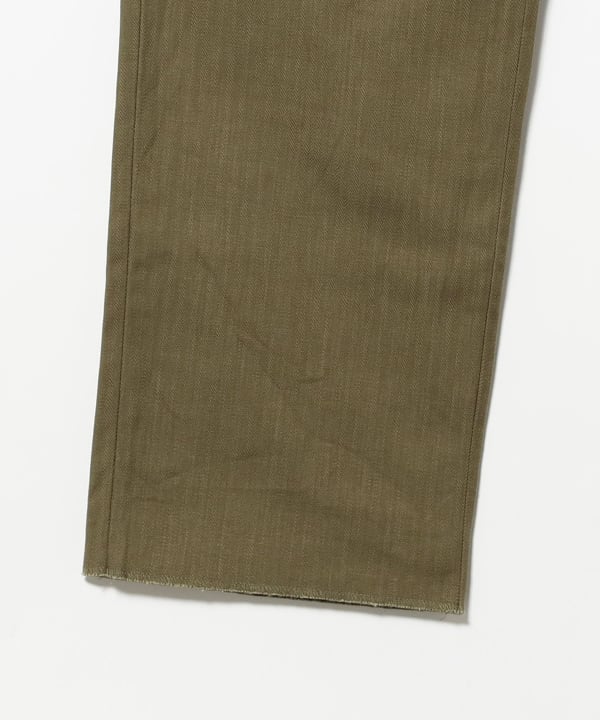 KENNETH FIELD / Gurkha Trousers Ⅲ  Herringbone Olive