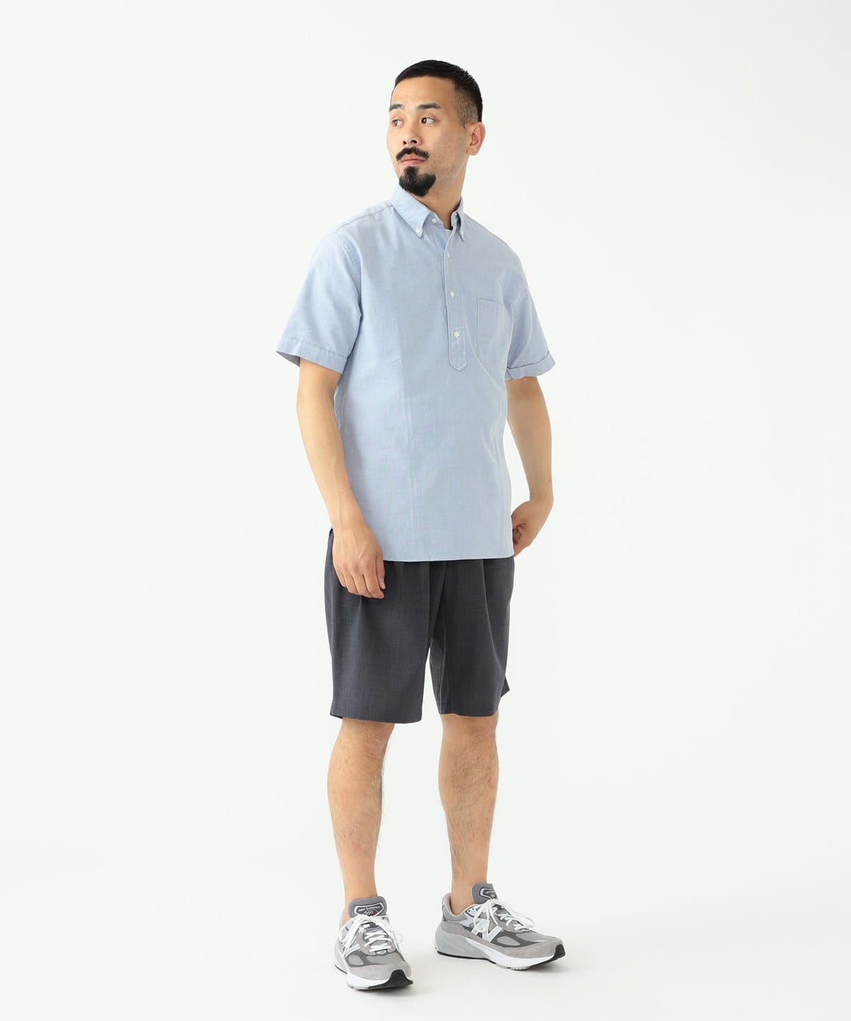 未使用級 BEAMS PLUS トロピカル 2プリーツショーツ M グレー BEAMS PLUS（ビームス プラス）2 Pleats Shorts Wool Tropical（パンツ