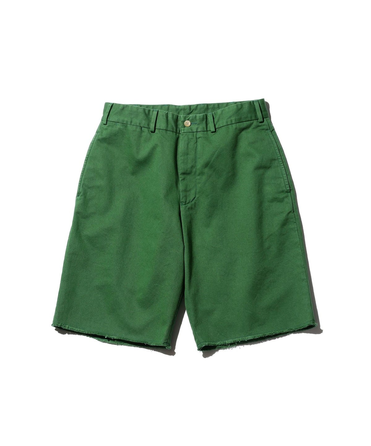 Plain Front Shorts Cut-Off Twill Garment Dye パンツ MEN GREEN XL Plain Front Shorts Cut-Off Twill Garment Dye パンツ MEN GREEN XL