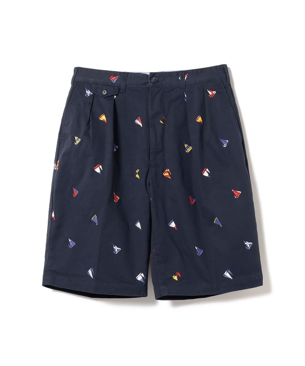 BEAMS PLUS（ビームス プラス）2 Pleats Shorts Embroidery On