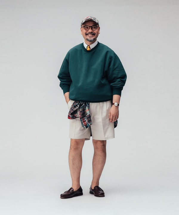 BARRY BRICKEN / 2Pleats Style Shorts Model: H 183cm Size: 36