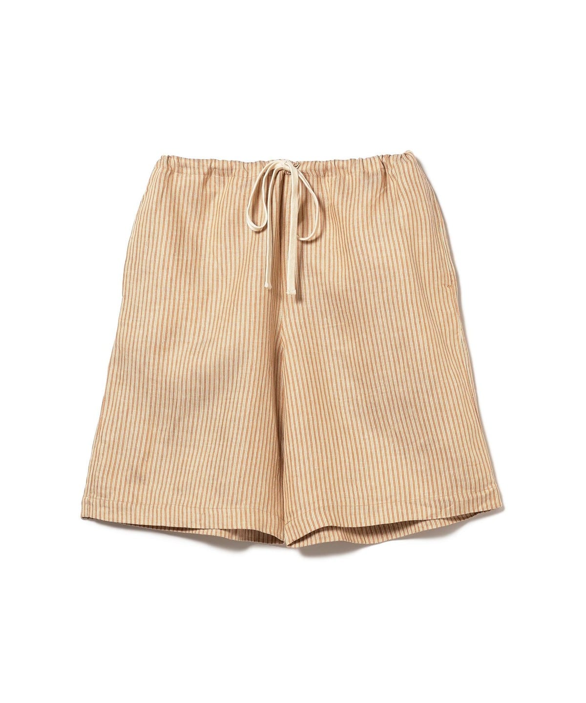 ts(s) ティーエスエス / Alternate Stripe Linen*Silk Cloth Drawstring Wide Shorts パンツ MEN BROWN*KHAKI 3 ts(s) ティーエスエス / Alternate Stripe Linen*Silk Cloth Drawstring Wide Shorts パンツ MEN BROWN*KHAKI 3