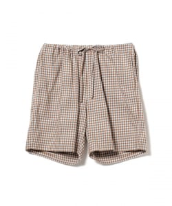 ts(s) / Gingham Plaid Cotton Polyester Stretch Cloth Drawstring Shorts