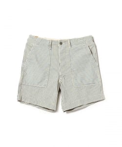 ▲RRL / Striped Cotton-Linen Field Short