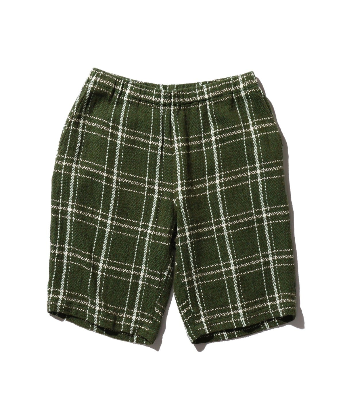 Easy Shorts Loose Weave Plaid パンツ MEN GREEN L Easy Shorts Loose Weave Plaid パンツ MEN GREEN L