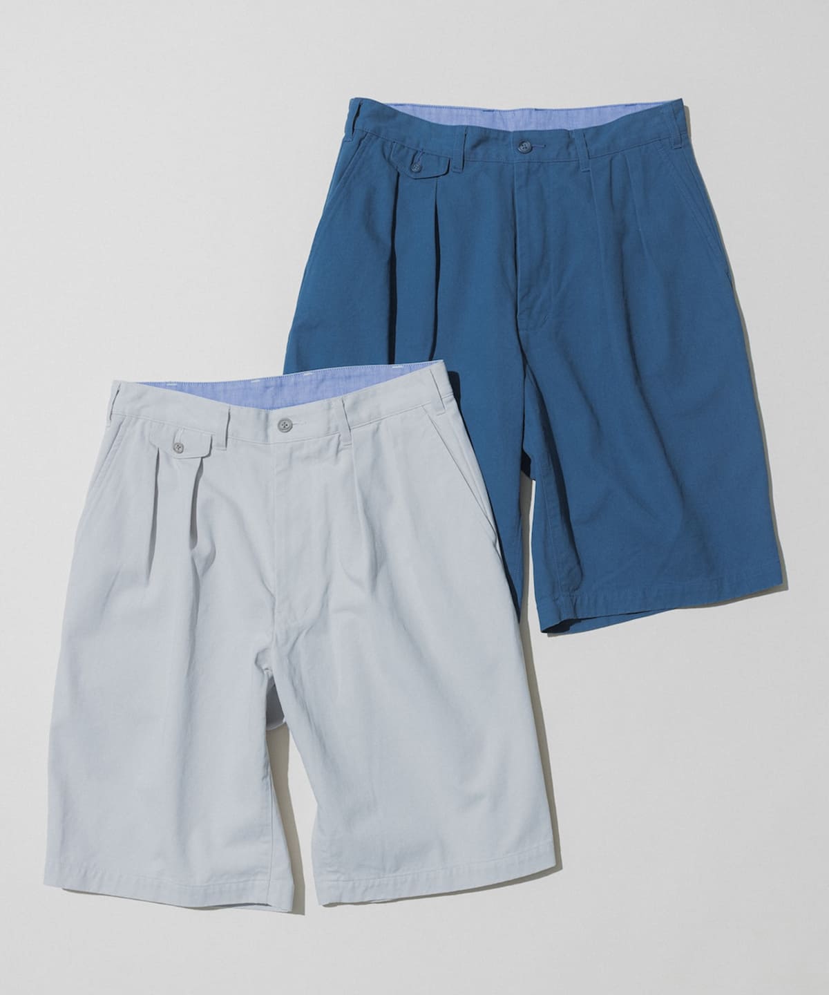 BEAMS PLUS（ビームス プラス）2 Pleats Shorts Twill Bio Washed