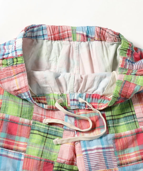 ビームスプラス　マドラスパッチワークパンツ BEAMS PLUS（ビームス プラス）Easy Shorts Patchwork Madras（パンツ
