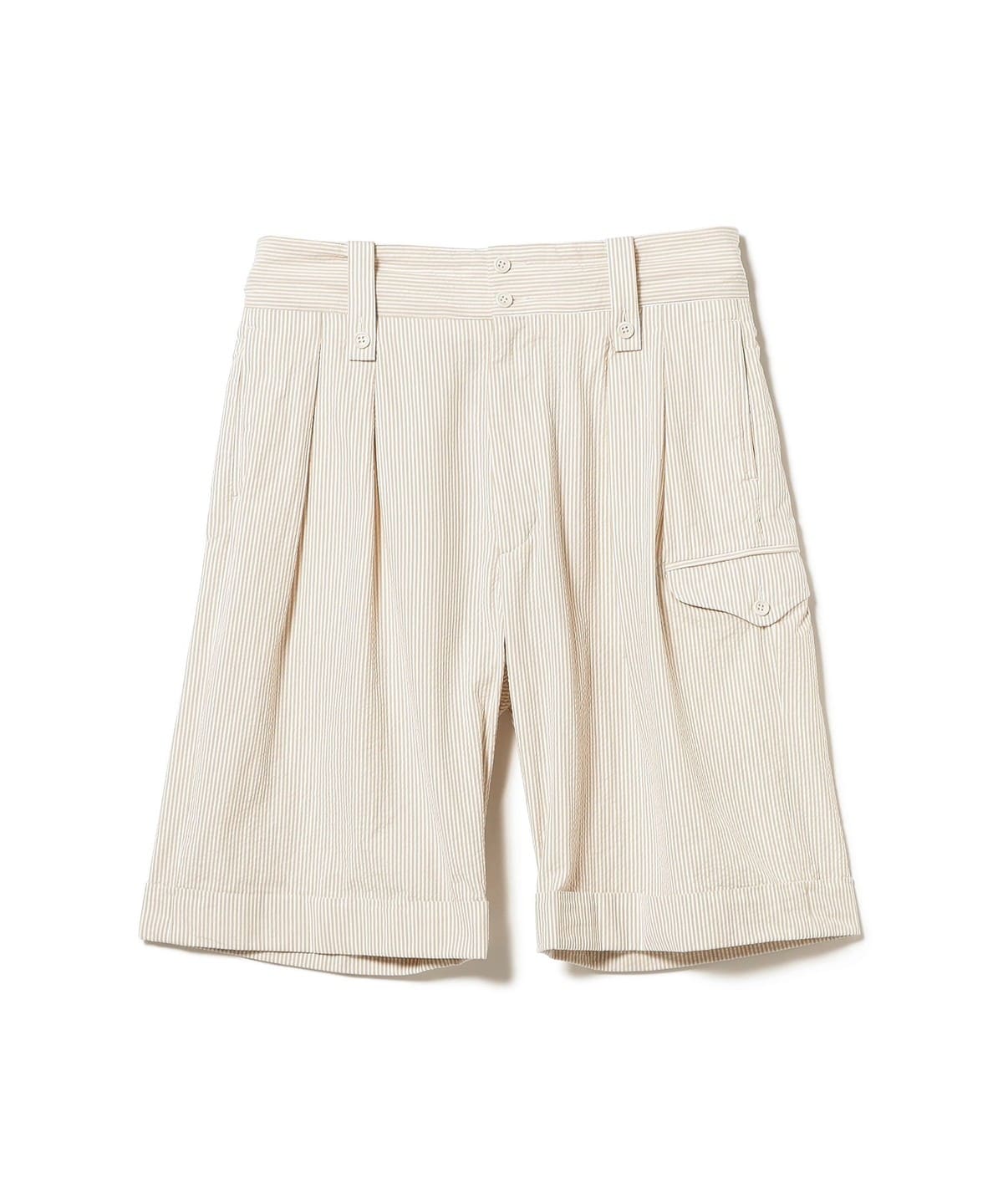 ENGINEERED GARMENTS エンジニアド ガーメンツ / GURKHA SHORT - SEERSUCKER STRIPE パンツ MEN A - Beige XS ENGINEERED GARMENTS エンジニアド ガーメンツ / GURKHA SHORT - SEERSUCKER STRIPE パンツ MEN A - Beige XS