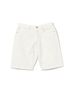 POST OVERALLS / #1397S-WD No.2 Five Pocket Shorts : white denim white