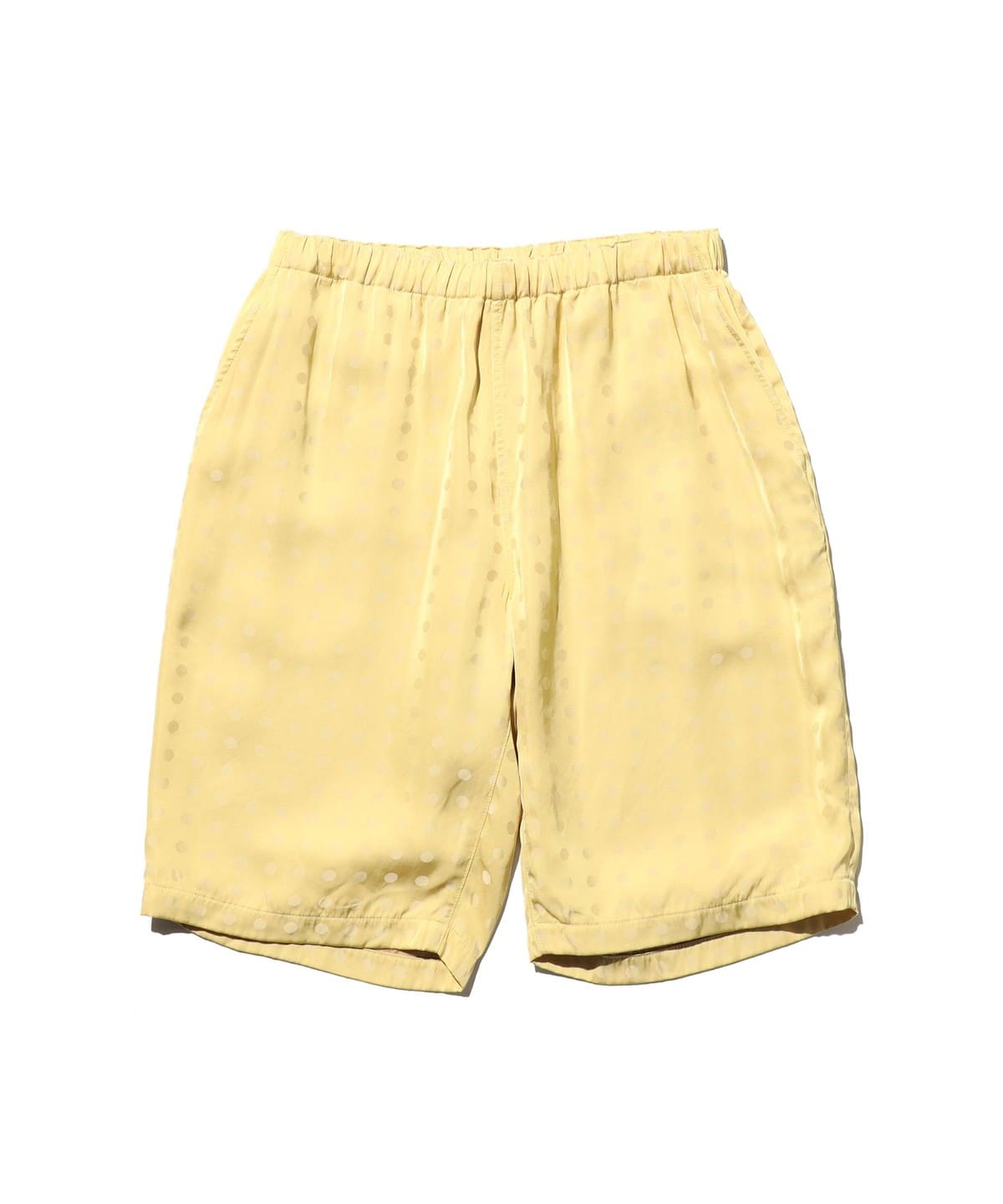 Easy Shorts Cupro Dot Pattern �p���c MEN YELLOW S