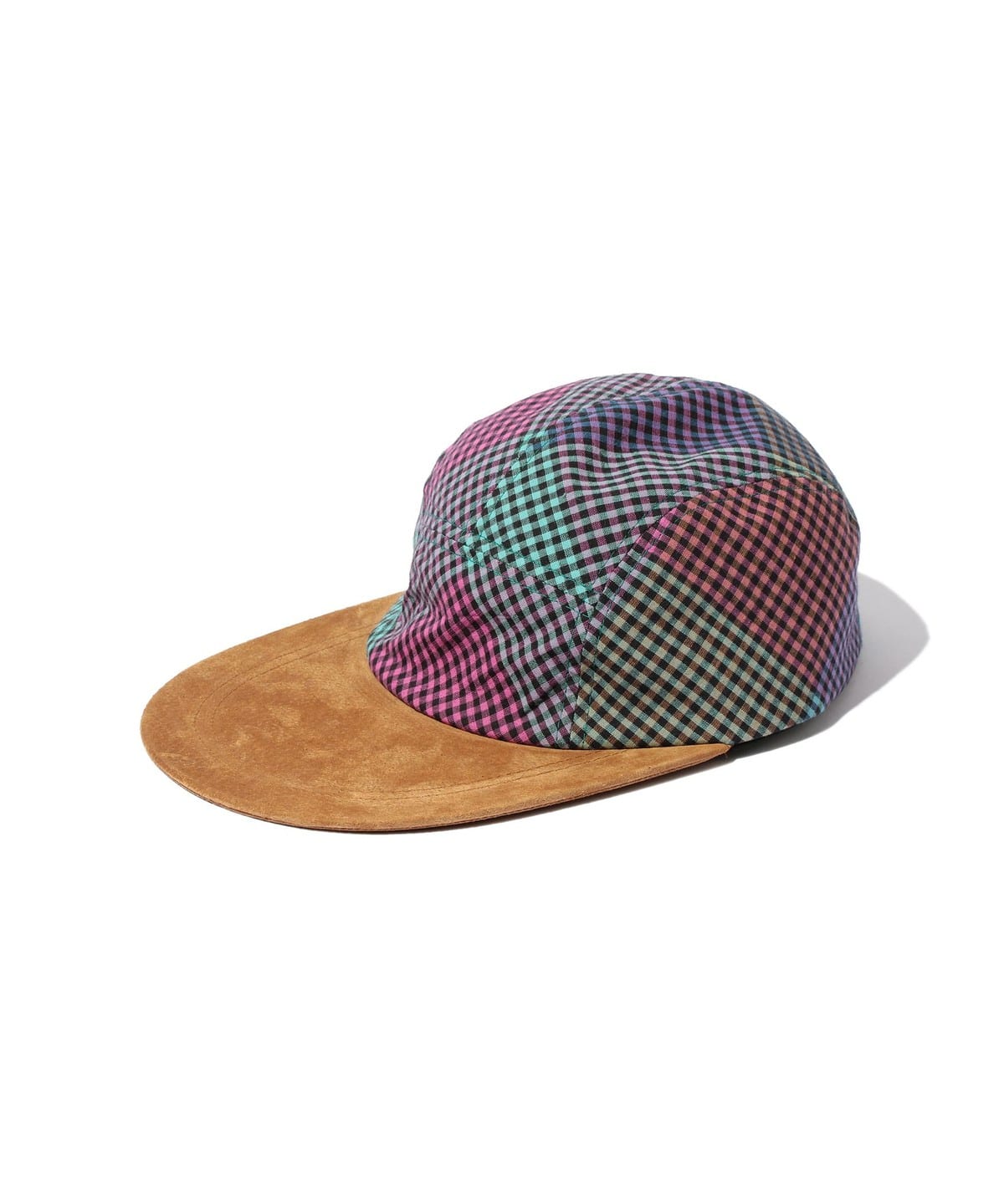 5 Panel Long Bill Madras 帽子 MEN PURPLE FREE 5 Panel Long Bill Madras 帽子 MEN PURPLE FREE