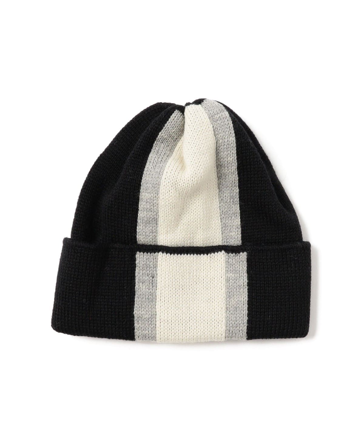 Wool Watch Cap Jacquard Stripe 帽子 MEN BLACK ONE SIZE Wool Watch Cap Jacquard Stripe 帽子 MEN BLACK ONE SIZE