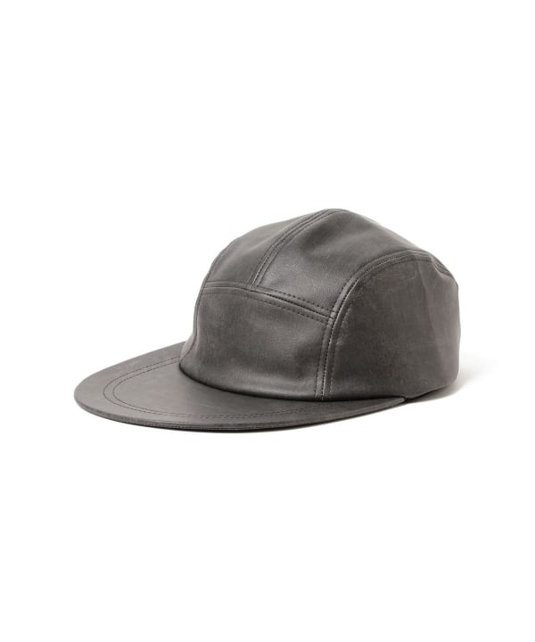 BLACK BEAMS ルルメリー キャップ BEAMS PLUS（ビームス プラス）5 Panel Long Bill Aged Fake Leather