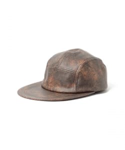5 Panel Long Bill Aged Fake Leather