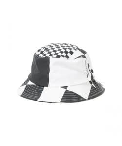 ENGINEERED GARMENTS / PORKPIE HAT - CHECKER PRINT COTTON RIPSTOP