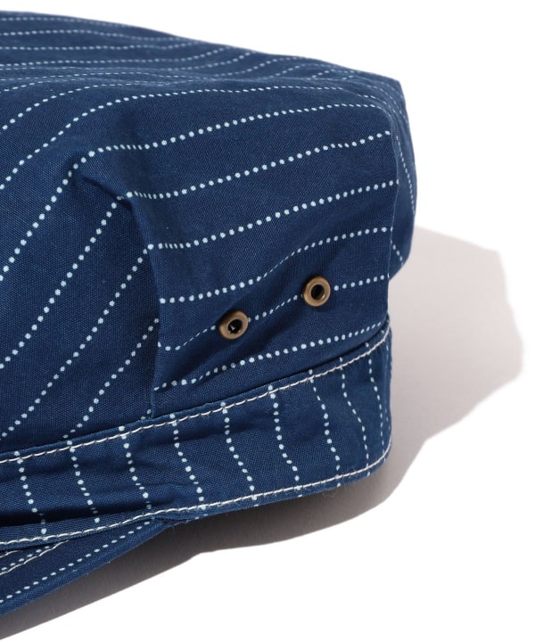 Work cap Indigo 3P Oxford Discharge Print Degreasing Wash
