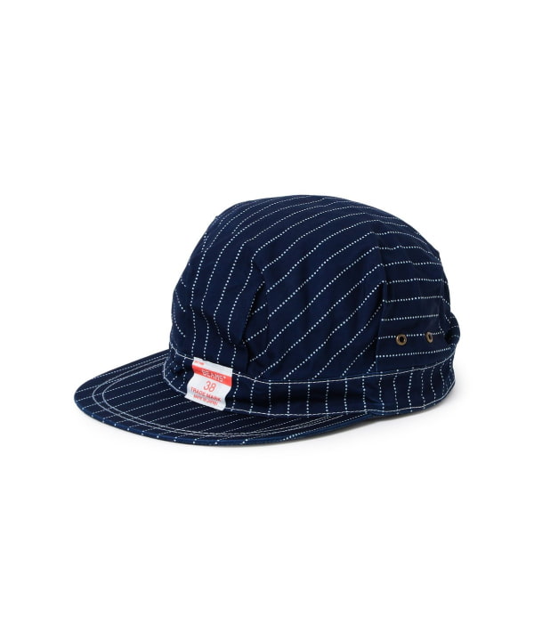 Work cap Indigo 3P Oxford Discharge Print Degreasing Wash
