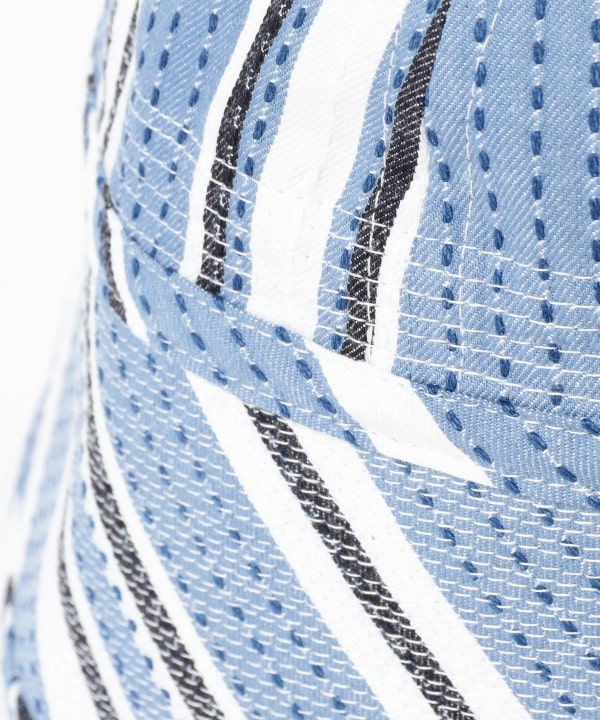 Gobb Hat Indigo "SASHIKO" Shadow Stripe