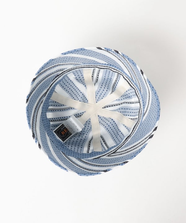 Gobb Hat Indigo "SASHIKO" Shadow Stripe
