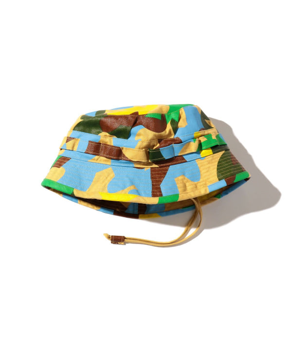 Jungle Hat 2 Supima Herringbone on Big Camo Print
