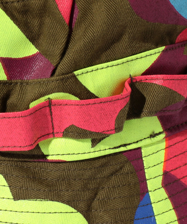 Jungle Hat 2 Supima Herringbone on Big Camo Print
