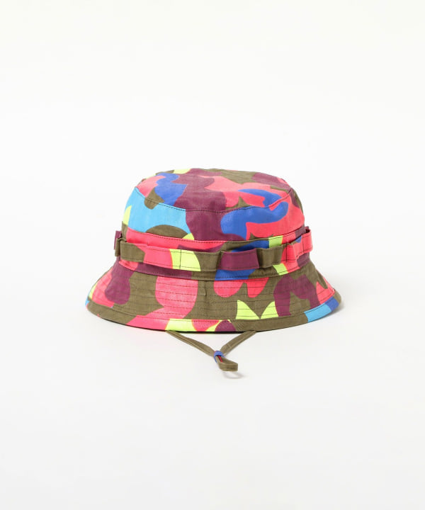 Jungle Hat 2 Supima Herringbone on Big Camo Print