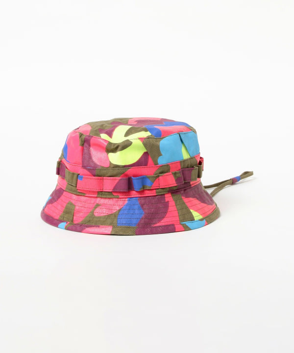 Jungle Hat 2 Supima Herringbone on Big Camo Print
