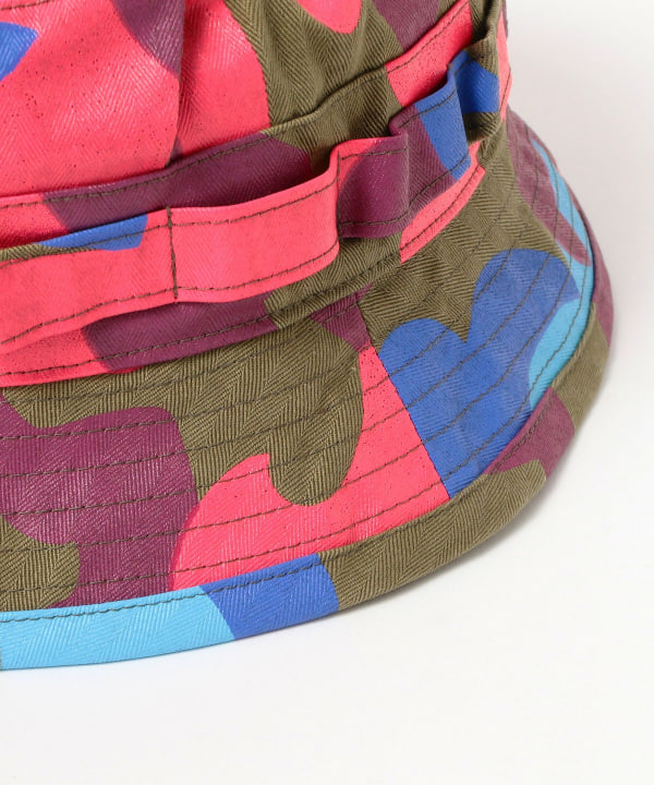 Jungle Hat 2 Supima Herringbone on Big Camo Print