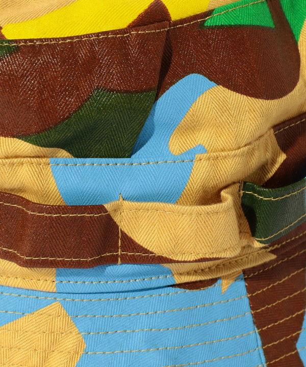 Jungle Hat 2 Supima Herringbone on Big Camo Print