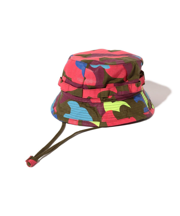 Jungle Hat 2 Supima Herringbone on Big Camo Print
