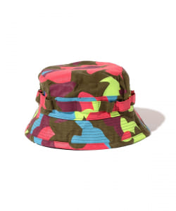 Jungle Hat 2 Supima Herringbone on Big Camo Print