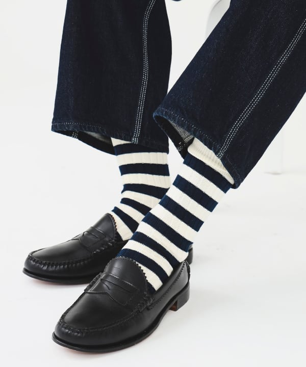 BEAMS PLUS（ビームス プラス）BEAMS PLUS / Rib Stripe Socks（レッグ