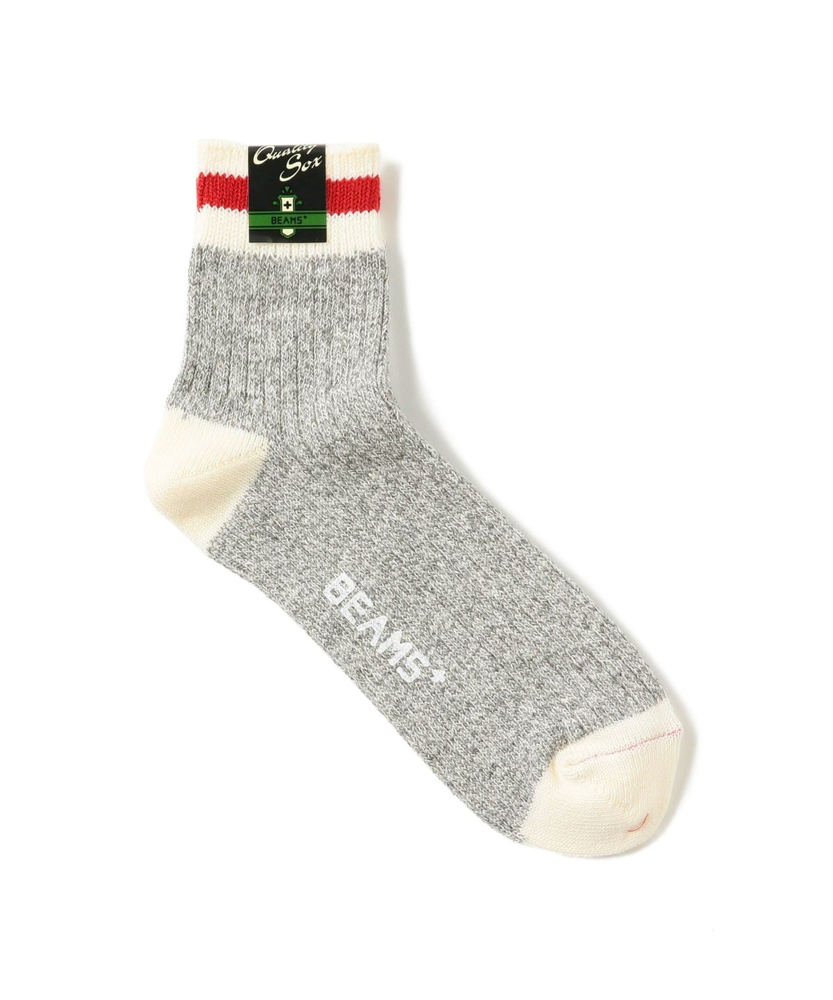 Rag Socks1/4 レッグウェア MEN GREY(LINE:RED) ONE SIZE Rag Socks1/4 レッグウェア MEN GREY(LINE:RED) ONE SIZE