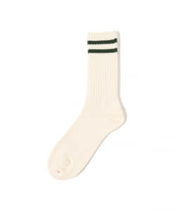 BEAMS PLUS / School Boy Socks Ivory×Green