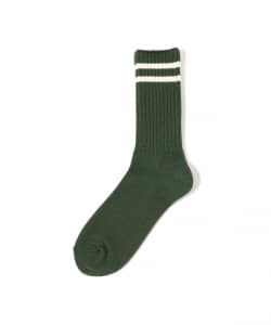 BEAMS PLUS / School Boy Socks Ivory×Green