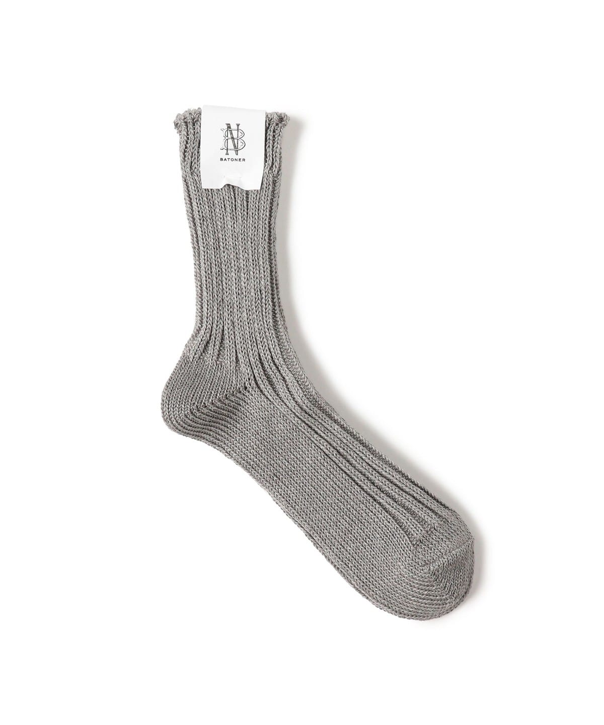 【別注】BATONER バトナー / LOW GAUGE LINEN SOX レッグウェア MEN GREY FREE 【別注】BATONER バトナー / LOW GAUGE LINEN SOX レッグウェア MEN GREY FREE