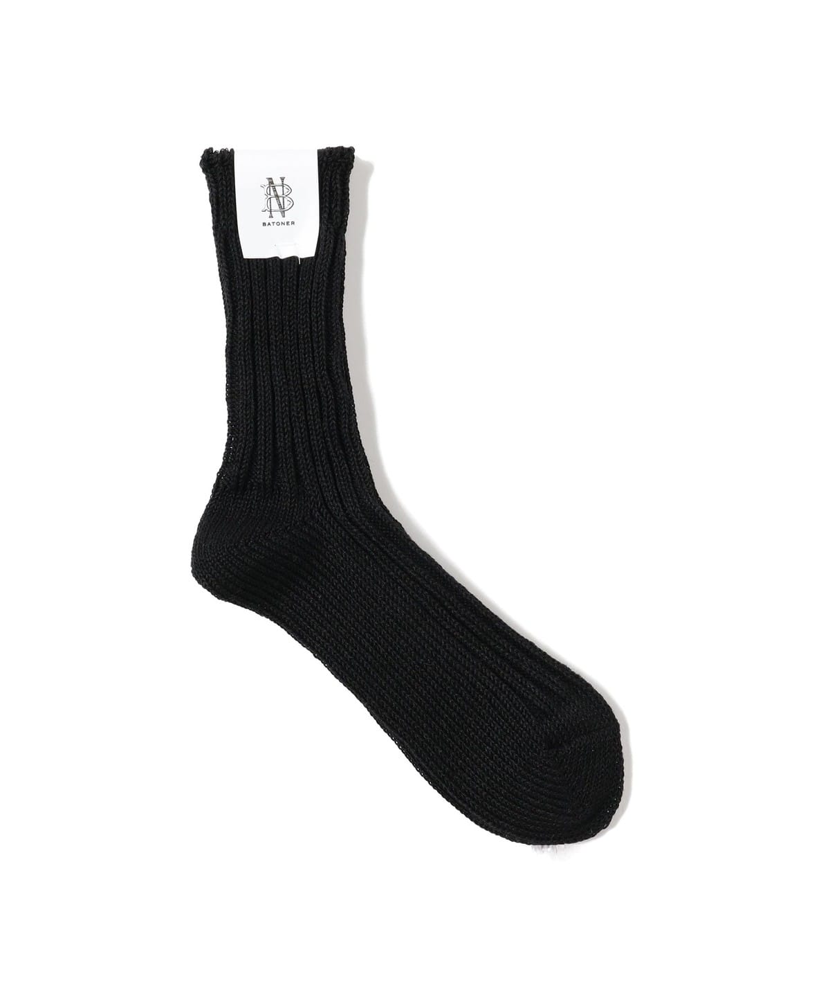 【別注】BATONER バトナー / LOW GAUGE LINEN SOX レッグウェア MEN BLACK FREE 【別注】BATONER バトナー / LOW GAUGE LINEN SOX レッグウェア MEN BLACK FREE