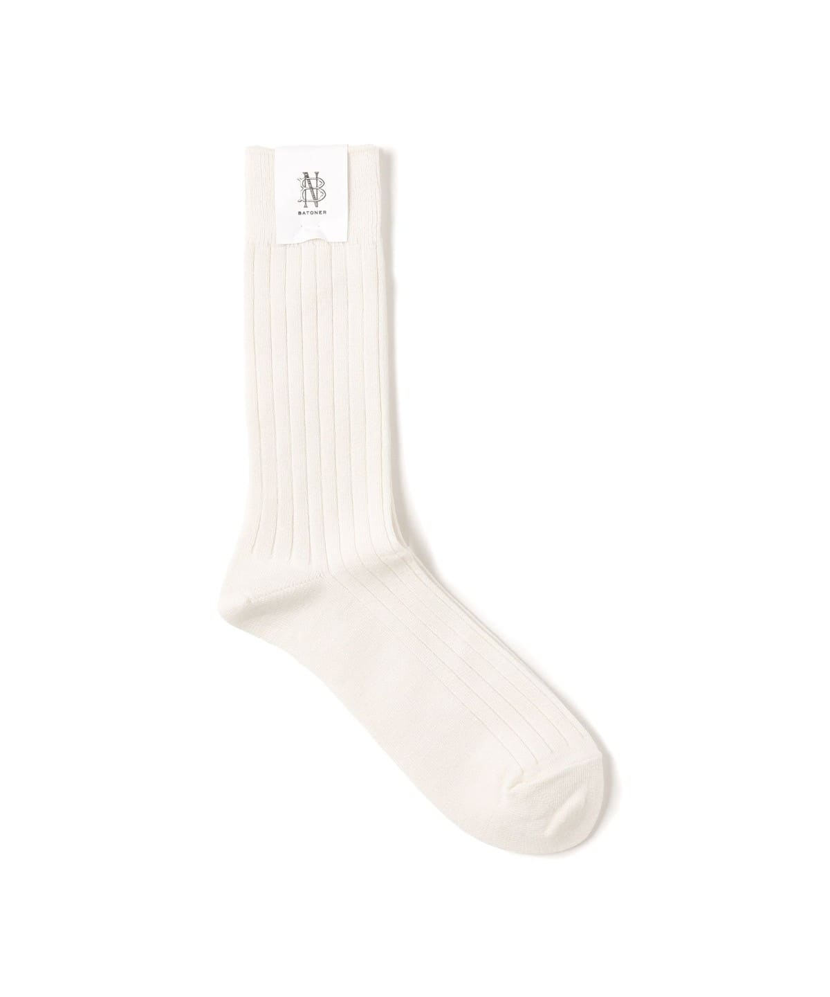 BATONER バトナー / WOOL COTTON CORDULA LONG SOCKS レッグウェア MEN WHITE FREE BATONER バトナー / WOOL COTTON CORDULA LONG SOCKS レッグウェア MEN WHITE FREE