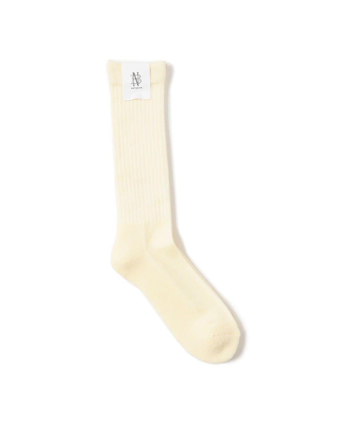 �y�ʒ��zBATONER �o�g�i�[ / WOOL PILE SOCKS ���b�O�E�F�A MEN WHITE ONE SIZE