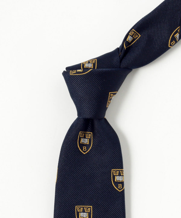 BEAMS PLUS（ビームス プラス）Silk Tie Crest Emblem Embroidery