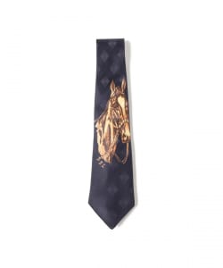 ▲RRL / Handmade Horse-Print Silk Jacquard Tie