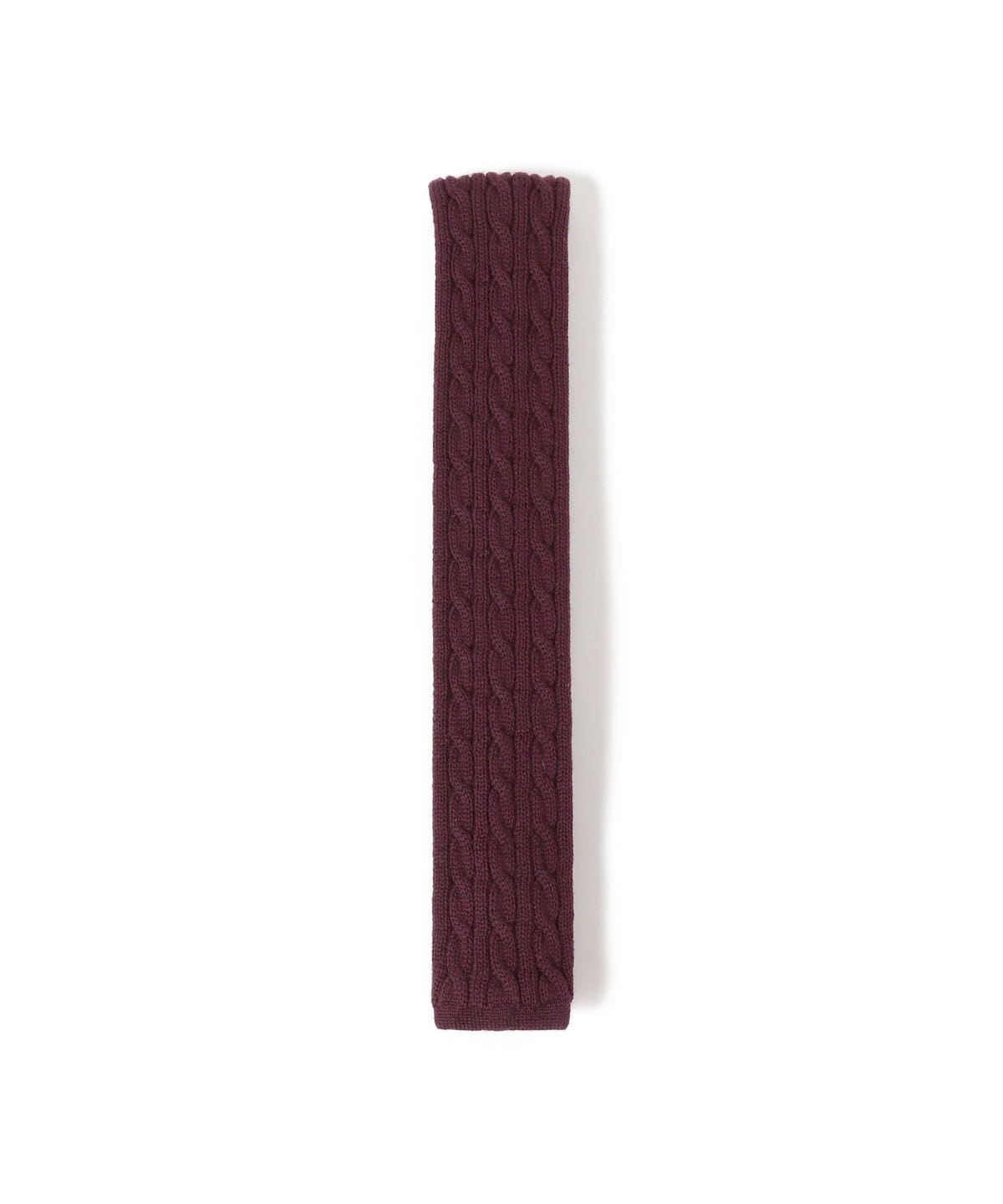 Wool Knit Tie Cable スーツ・ネクタイ MEN BURGUNDY ONE SIZE Wool Knit Tie Cable スーツ・ネクタイ MEN BURGUNDY ONE SIZE