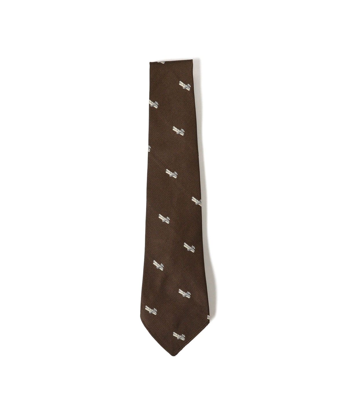 RRL ダブルアールエル / Handmade Aeroplane-Motif Silk Tie スーツ・ネクタイ MEN 200 BROWN ONE SIZE RRL ダブルアールエル / Handmade Aeroplane-Motif Silk Tie スーツ・ネクタイ MEN 200 BROWN ONE SIZE