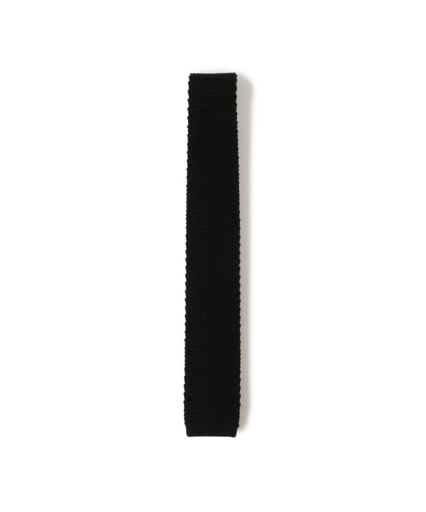 【美品】BEAMS PLUS Silk Knit Tie Solid ネイビー BEAMS PLUS（ビームス プラス）Silk Tie Wide Regimental